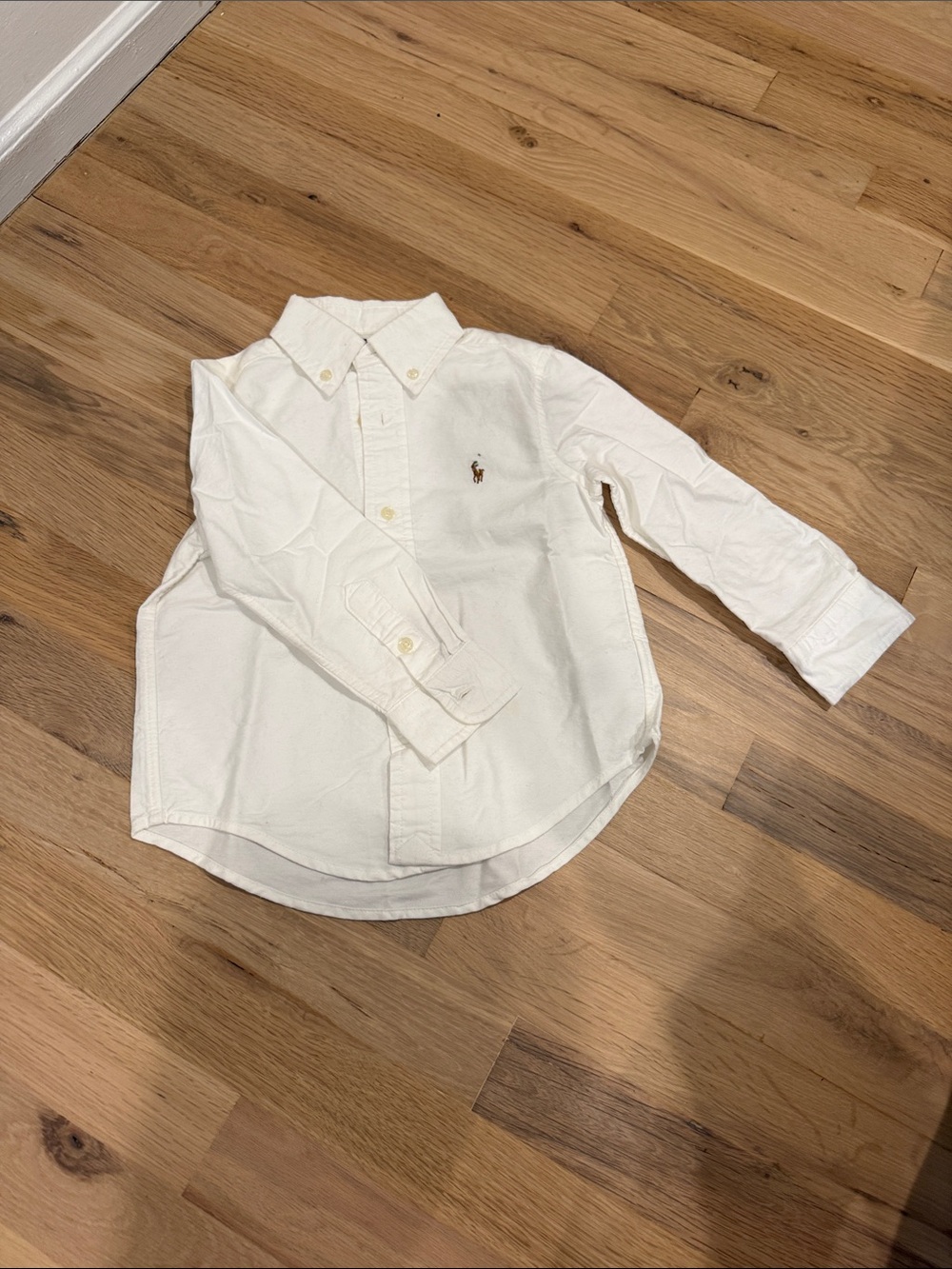 Ralph Lauren White Button-Down Oxford Shirt for Kids